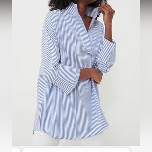 Tuckernuck oversized striped blouse